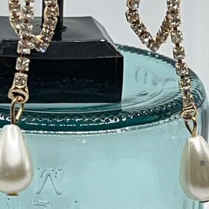 Baubles Gold Pearl Crystal Chandelier Earrings $16ea or bundle 3 for $25